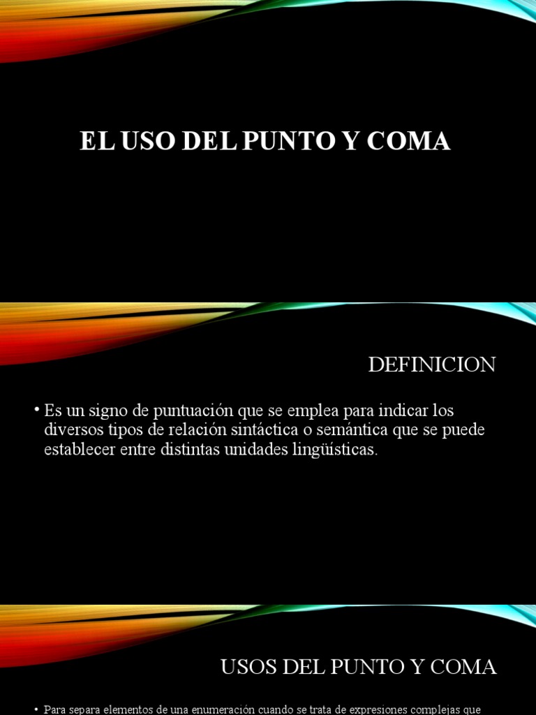 El Uso Del Punto y Coma | PDF