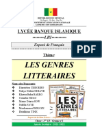 Expose Les Genres Littteraires