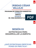 Universidad César Vallejo: Programa de Formación Humanística Empatía Mg. Irina Marreros Flores