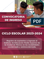 Convocatoria Ingreso 2023-2024