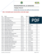 Inscrições DEFERIDAS (Antes Do Recurso)