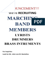 Band Recruitment