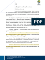 Lectura 1 Aprendizaje de La Lectura y La Escritura LEIDA