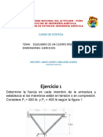 Equilibrio de Un Cuerpo Rígido en Dos Dimensiones Ejercicios