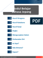 Modul Belajar Bahasa Jepang: Huruf Hiragana Huruf Katakana Huruf Kanji