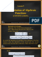 Differentiation of Algebraic Functions With Solutions (Continuation) Ol61