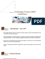 Day 1 - 2 Applied Strategic Project (ASP) Guidelines
