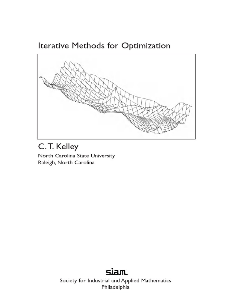 Kelley c t iterative methods for optimization siam 1999 download