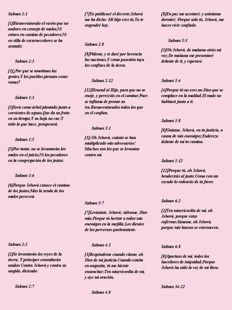 Salmos 1 1 Wps Office Pdf Salmos Teología