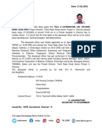 DIPR-P.R No.328 - Public Dept. - Circular On Death of Thiru. C. Kathiravan IAS.,-Press Release-Date 17.02.2023