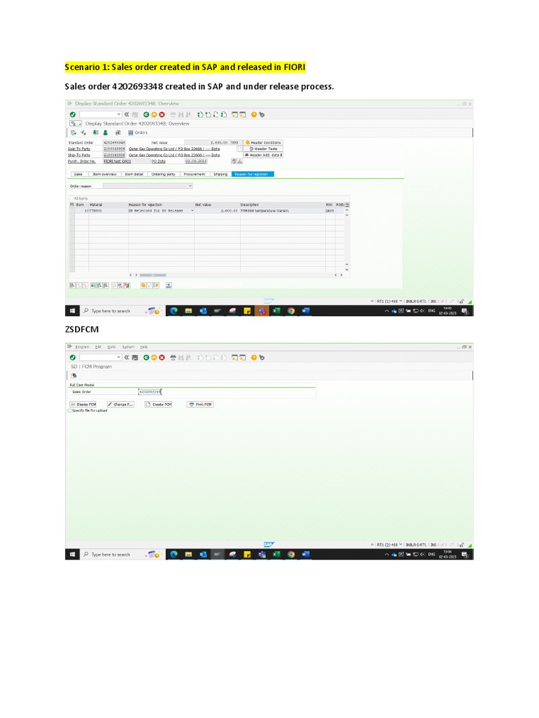 Sales Order Approval in SAP and FIORI | PDF | Computers