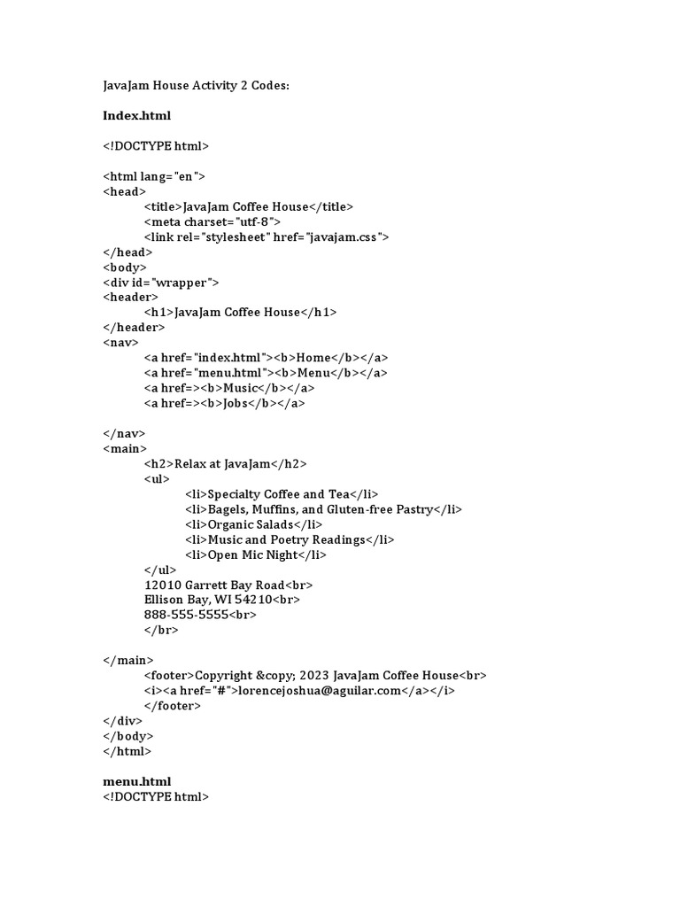 JavaJam Coffee House 3 | PDF | Coffeehouse | Coffee