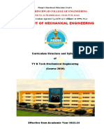 TY BTech Mech Structure and Syllabus 2022-23