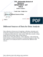 Sources of Data