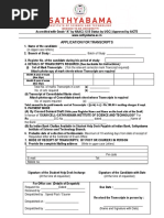 Sathya Bhama - APPLICATION FOR TRANSCRIPT