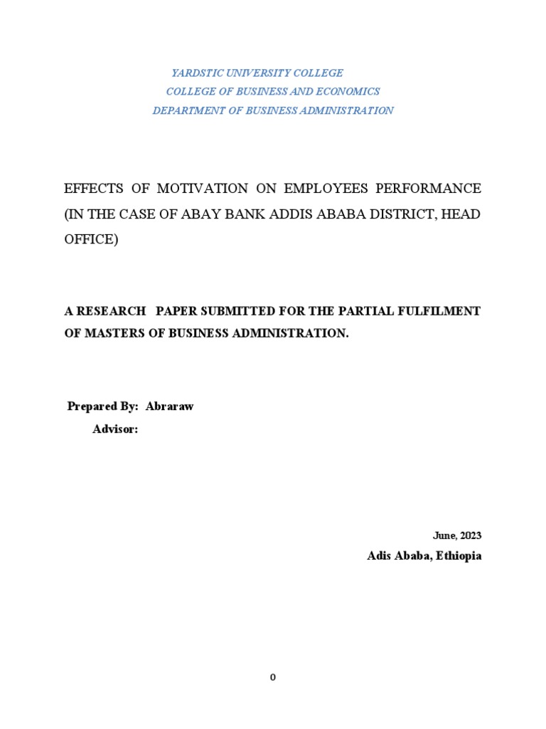 Employee Motivation Impact Study | PDF | Motivation | Motivational