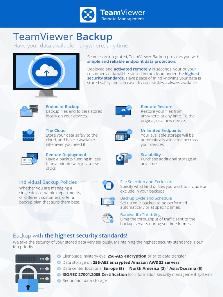 TeamViewer Backup Info EMEA en | PDF | Backup | Cloud Computing