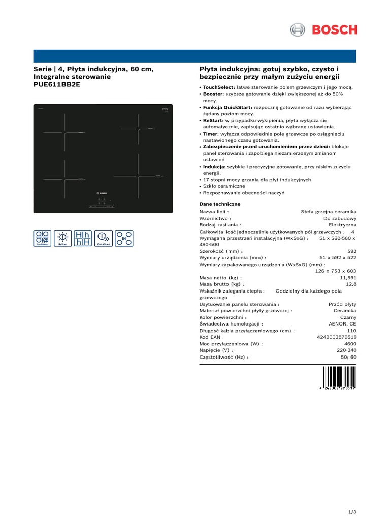 Bosch PUE611BB2E PDF