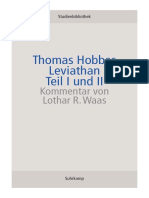 Thomas Hobbes Leviathan Teil I Und II: Kommentar Von Lothar R. Waas
