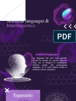 Artificial Languages & Interlinguistics