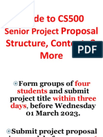 Overall Project Proposal Structure & Content