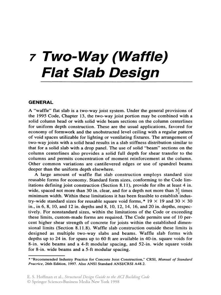 Two-Way Waffle Slab Design Guide | PDF | Beam (Structure) | Building ...