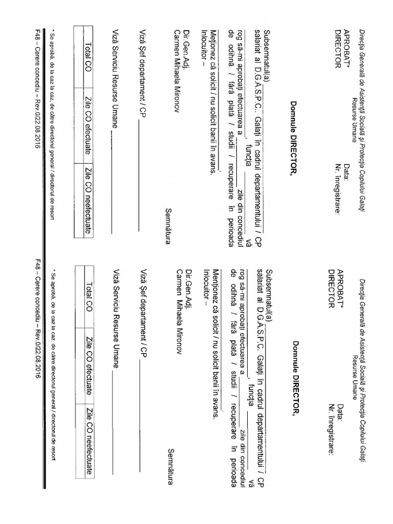 Formular co pdf