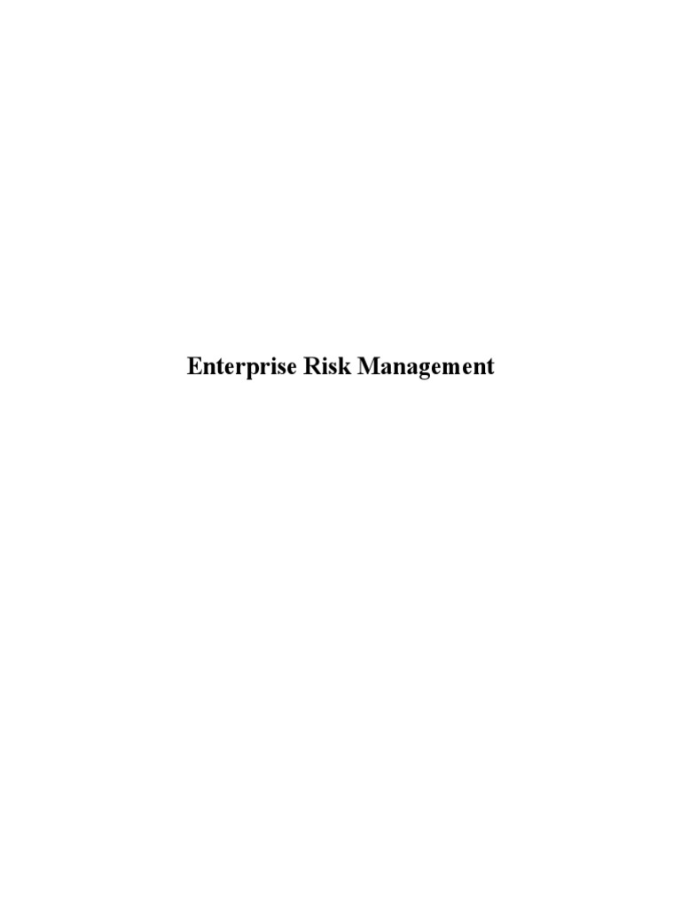 4. Enterprise Risk Management | PDF | Risk | Risk Management