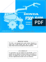 Honda F400 F500 Manuel Entr 741509096