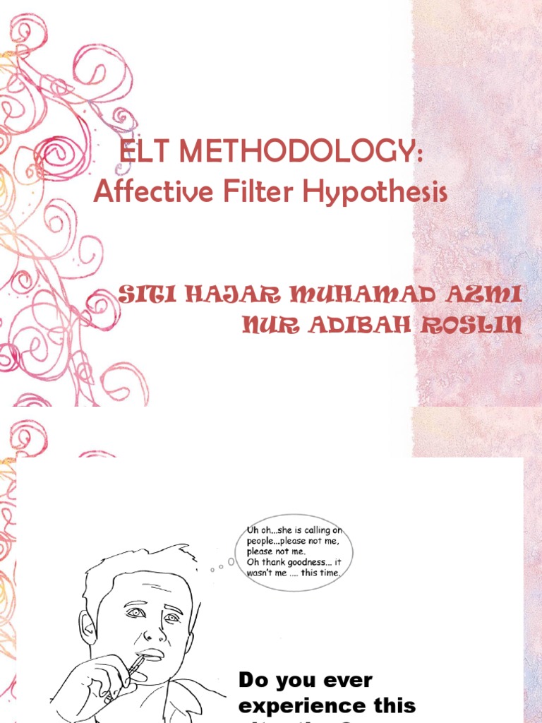 KrashenAffective Filter Hypothesis PDF Communication Cognition