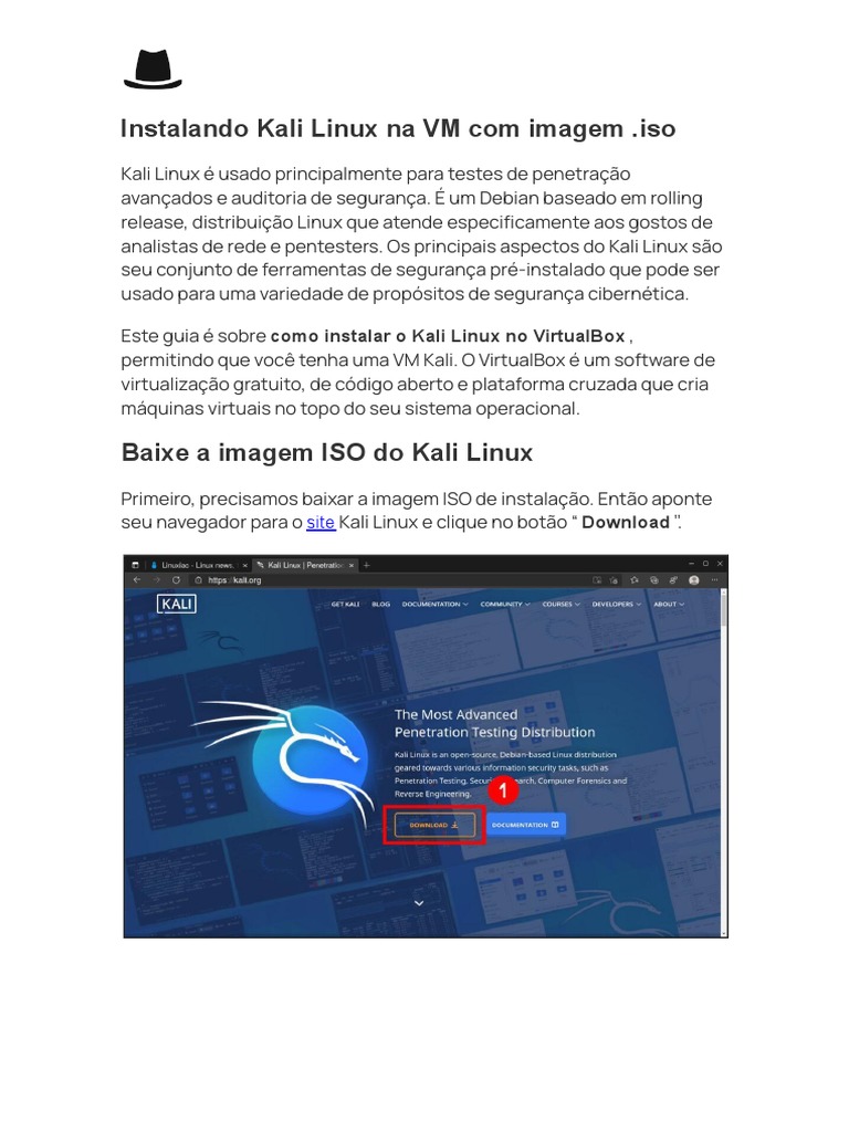 Instalação do Kali Linux na VM | PDF | Linux | Máquina virtual