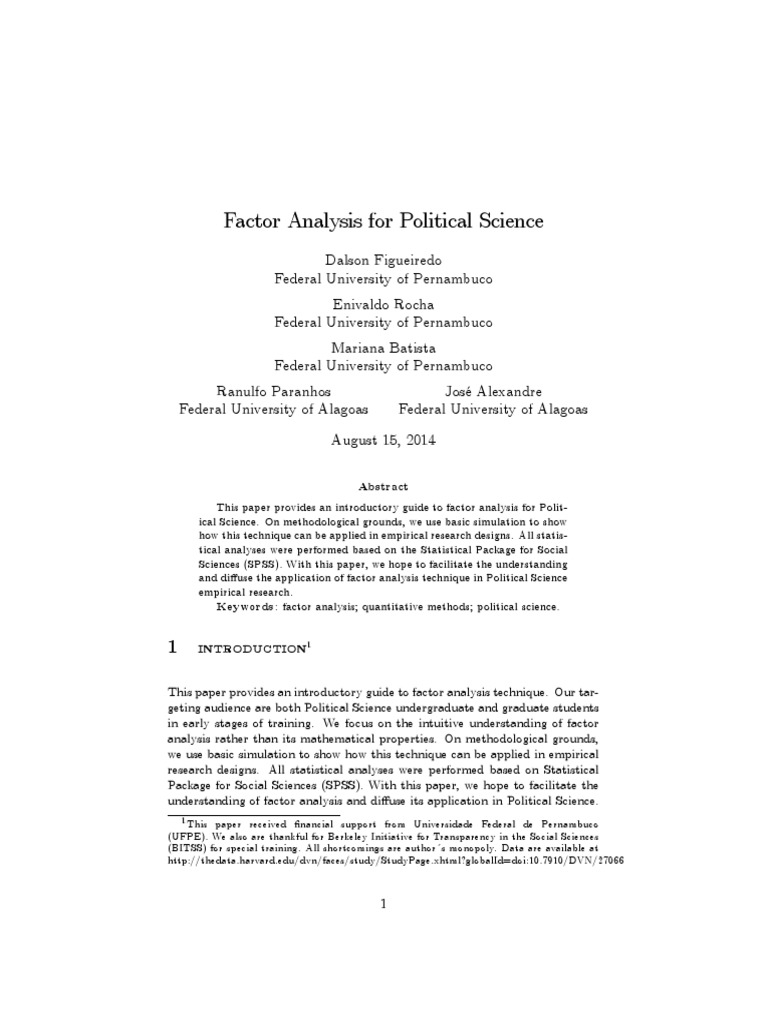 Factor Analysis in Political Science Guide | PDF | Principal Component ...