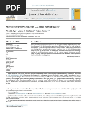 Microstructure invariance in U.S. stock market trades