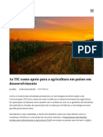 As TIC Como Apoio para A Agricultura em Países em Desenvolvimento