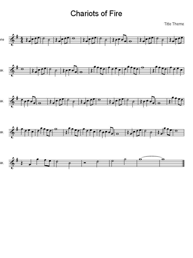 Temas Chariots Of Fire Theme Pdf