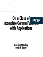 On A Class of Incomplete Gamma Functions With Applications: M. Aslam Chaudhry Syed M. Zubair