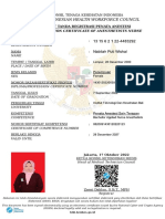 The Indonesian Health Workforce Council: Registration Certificate of Anesthetists Nurse