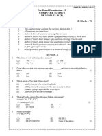 Pre-Board Examination - II Computer Science PB-2-2022-23-12 - (B) Time: 3 Hrs. M. Marks: 70