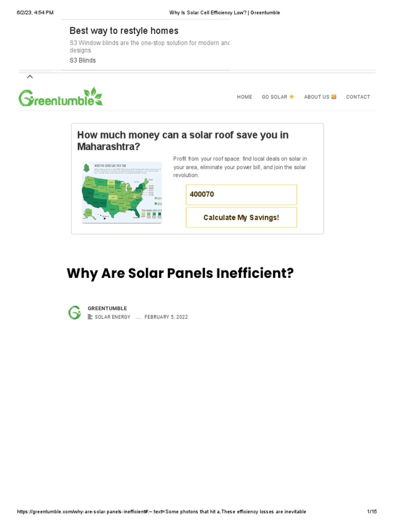 why-is-solar-cell-efficiency-low-greentumble-pdf-solar-cell