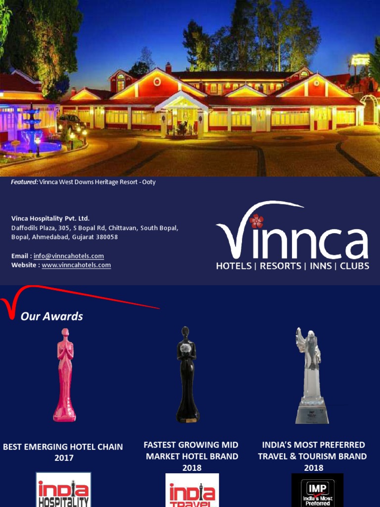 Vinca Hospitality Pvt. Ltd. Company Profile PDF Hotel Tourism
