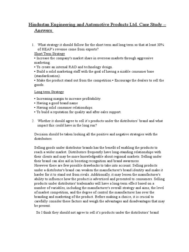 HEAP Case Study PDF Brand Retail