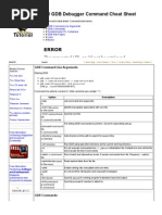 Download Linux Tutorial - GNU GDB Debugger Command Cheat Sheet by Teguh Ginanjar SN65633711 doc pdf
