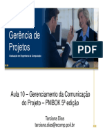 Aula 10 - Gerenciamento da comunicação do projeto - PMBOK 5ª edição