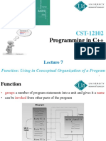 Lecture7 - Function Using in Conceptual Organization of A Program