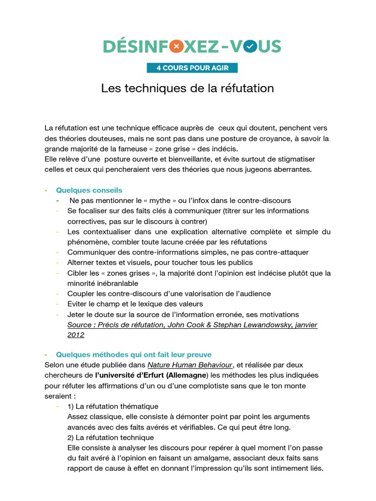 Techniques de Refutation | PDF | Théorie du complot