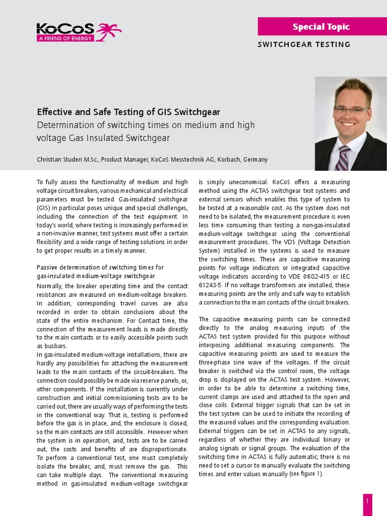 ACTAS_Effective and safe testing of GIS switchgear Technical paper