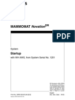 Siemens Mammomat Novation DR WH AWS From Serial 1201 Startup