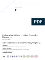 Hydrocarbons Class 11 Notes Chemistry Chapter 13 - Learn CBSE