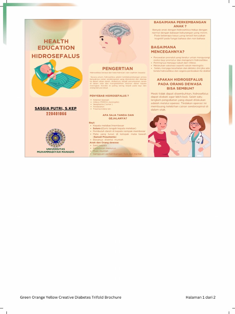 Green Orange Yellow Creative Diabetes Trifold Brochure | PDF