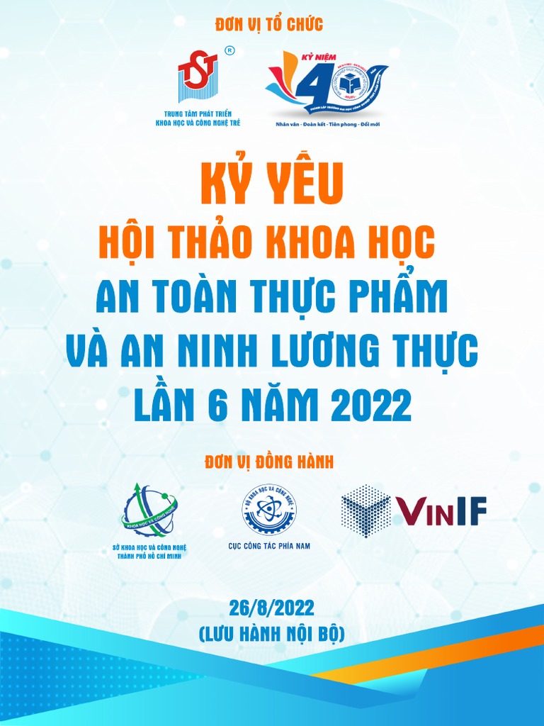【Thinh Yang 】 Kỷ yếu hội thảo khoa học an toàn thực phẩm và an ninh lương
